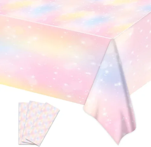 Miniatura 15 de Kesfey 3 paquetes de manteles para fiestas de fútbol 54 x 108 pulgadas, cubierta de mesa desechable impermeable de plástico con tema de fútbol