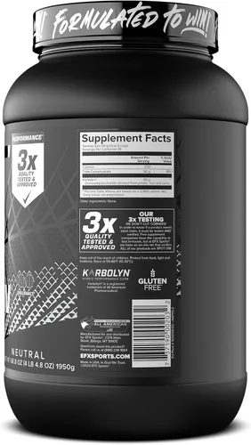 Miniatura 9 de EFX Sports Karbolyn Fuel Polvo de Carbohidratos de Absorción Rápida Carga de Carbohidratos, Energía Sostenida, Recuperación Rápida Libre