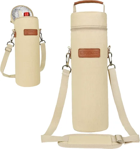 Miniatura 12 de opux Bolsa de Vino para Botella Individual, Bolsa Aislada para Enfriar Vino para Viaje, Picnic, Playa con Correa de Hombro, Estuche Térmico