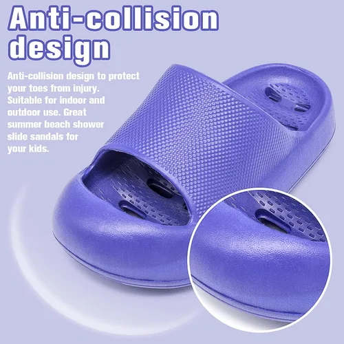 Miniatura 5 de techcity Sandalias deslizantes suaves y acolchadas con suela gruesa antideslizante, secado rápido, para baño, ducha, piscina, playa, para niños
