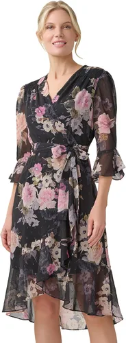Miniatura 3 de Adrianna Papell Vestido cruzado de gasa floral para mujer