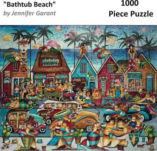 Miniatura 2 de Jennifer Garant - Rompecabezas de 1000 piezas de 24 x 30 pulgadas para tina de playa extragrande, 1 unidad