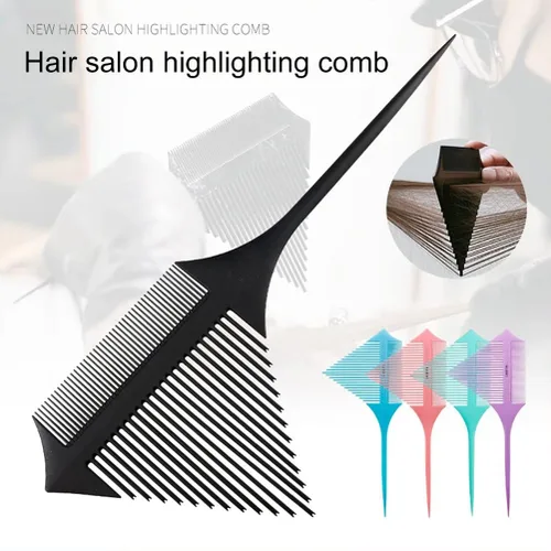 Miniatura 2 de Peine de peluquería Peine profesional antiestático Peine para el cabello Diseño de dientes divididos Peine de pelo de doble propósito para peinar