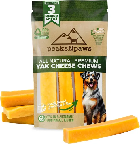 Miniatura 11 de peaksNpaws Masticables para perros del Himalaya, queso Yak alto en proteínas, sin lactosa, tratamiento natural para mascotas, palitos masticables