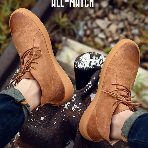 Miniatura 7 de Botas de cuero Chelsea para hombre, estilo casual, para otoñoinvierno, antideslizantes, para negocios, Oxford, trabajo, viajes, botines Chukka