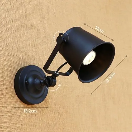 Miniatura 7 de Luces de pared LED industriales retro, aplique de bombilla E27 para dormitorio y sala de estar, accesorio decorativo hacia arriba, iluminación