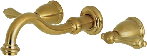 Miniatura 8 de Kingston Brass KS3123AL - Grifo de baño de montaje en pared central de 8 pulgadas, latón antiguo
