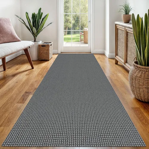 Miniatura 62 de EARTHALL Alfombra de pasillo 3x14 pies, alfombras lavables extra largas para pasillos, tejidas, antideslizante, alfombra trenzada para entrada