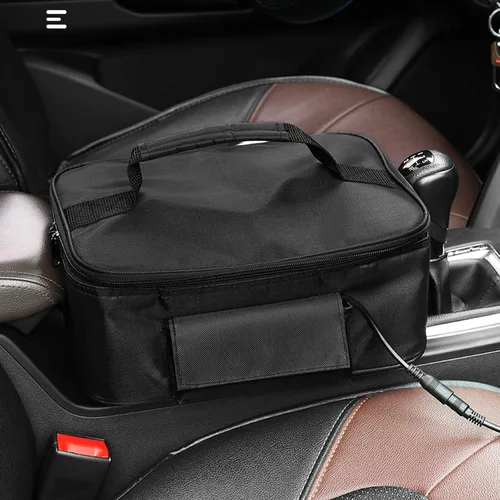 Miniatura 4 de Mini horno portátil de calefacción eléctrica para coche, calentador de alimentos portátil de 12 V, calentador eléctrico de calentamiento rápido