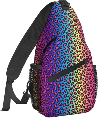 Miniatura 25 de Famame Mochila bandolera para el pecho, bolsa de hombro, gimnasio, ciclismo, viajes, senderismo, mochila para hombres y mujeres.., Multicolor27.
