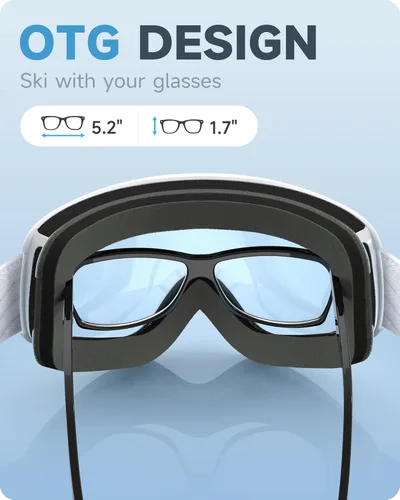 Miniatura 4 de findway - Gafas de esquí y snowboard para niños, niñas, jóvenes, diseño para usar sobre lentes