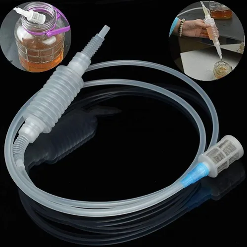 Miniatura 5 de Tubo de sifón para elaboración de cerveza, tubo de sifón casero, manguera de tubo de vino y cerveza, kit de herramientas para elaboración de cerveza