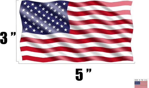 Miniatura 3 de Rogue River Tactical Calcomanía patriótica de la bandera de Estados Unidos con bandera de Estados Unidos para parachoques de ventana de automóvil