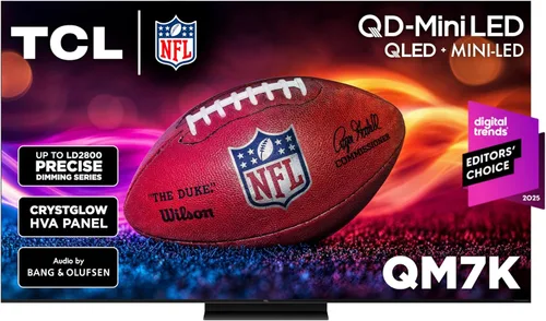 TCL Serie QM7K de 55 Pulgadas | Mini LED QLED 4K HDR | 55QM7K, Modelo 2025 | Pantalla Anti Reflejante de 120HZ-144HZ Smart Google TV Dolby Atmos