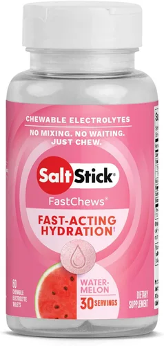 Miniatura 14 de SaltStick Electrolyte FastChews - 60 tabletas masticables de manzana verde, tabletas de sal para correr e hidratar, masticables con electrolitos, 60