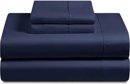 Miniatura 4 de Juego de 4 sábanas de tamaño Queen con parte superior flexible de cabeza dividida para cama ajustable, 800 TC-100% algodón, juego de 4 piezas