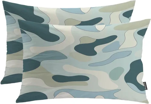 Miniatura 42 de Shrahala Abstract Art Modern Aesthetic Decorative Pillow Covers, Fluid Forms Minimalist Throw Pillow Cover Blended Hidden Zipper Cushion Cases for