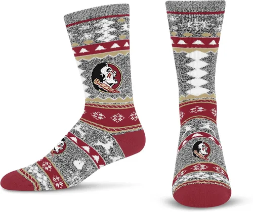 Miniatura 47 de For Bare Feet Ugly Holiday Sweater Crew Sock NCAA