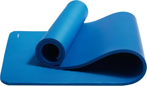 Miniatura 2 de Amazon Basics Extra Thick Exercise Yoga Mat with Carrying Strap Azul