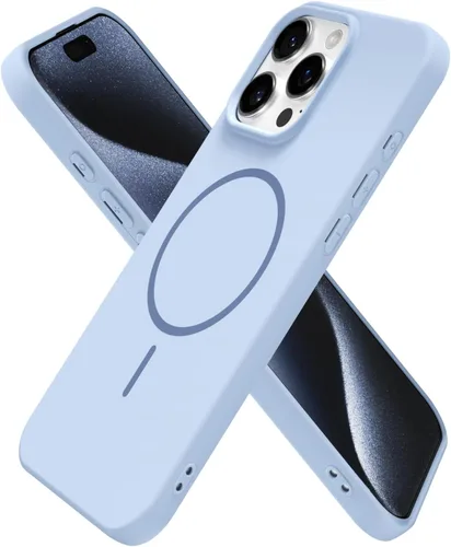 Miniatura 179 de oakxco Funda de silicona Mag Safe para iPhone 17 Pro Max, funda magnética delgada y fina compatible con carga inalámbrica MagSafe, bonita funda Negro