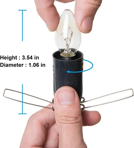 Miniatura 7 de Cable de repuesto para lámpara de sal, 1 paquete con interruptor de atenuación, cable de lámpara de 5 pies y 6 bombillas halógenas de sal (15 vatios)