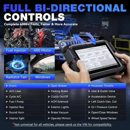 Miniatura 5 de VDIAGTOOL Herramienta de escaneo bidireccional VD70, herramienta de diagnóstico de escáner OBD2 con codificación ECU, más de 36 restablecimientos
