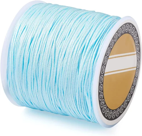 Miniatura 18 de Cheris - Cuerda de nailon para abalorios de nailon de 0.031 in, color azul, hilo de macramé, para hacer joyas, suministros de envoltura Kumihimo