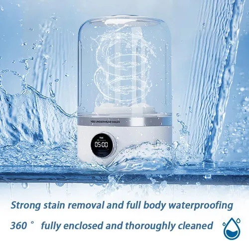 Miniatura 3 de Portable Mini Underwear Washing Machine - Wash Bras, Underwear, Socks with Ease, Digital Control Panel, Efficient Cleaning, Quiet Operation, Small