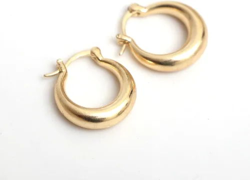 Miniatura 84 de Gempires - Aretes ligeros y gruesos, delicados y minimalistas, hipoalergénicos, chapados en oro, sin deslustre, diseño clásico, para uso diario