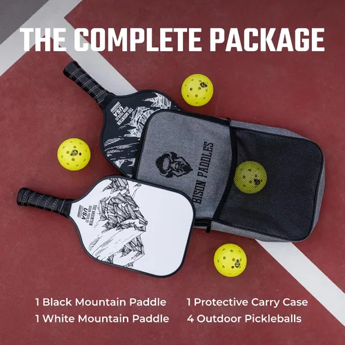 Miniatura 6 de Bison Paddles: Paletas de pickleball de grafito de carbono, raquetas ligeras de pickleball Núcleo compuesto de panal que mejora la colocación