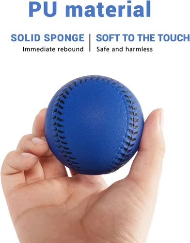 Miniatura 3 de Pelotas de béisbol suaves, paquete de 12 pelotas de béisbol de espuma de tamaño reglamentario para lanzar, atrapar y practicar bateo suave y seguro
