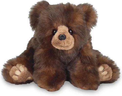 Bearington Huggy Ben - Oso de peluche de 19 pulgadas, oso suave para abrazar con puf, cuerpo pesado y extremidades flexibles, regalo clásico de