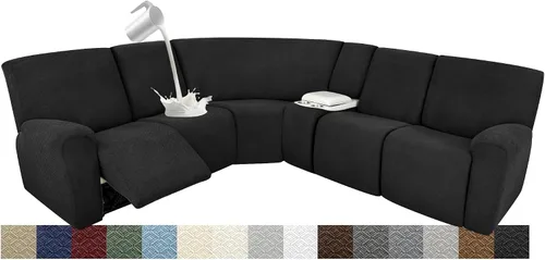 Miniatura 57 de Fundas impermeables de sofá reclinable modular para sofás reclinables, lavable en forma de L, para perros, fundas elásticas para sofá reclinable