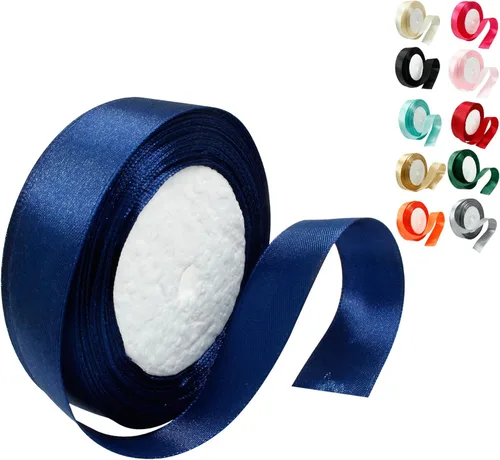 Miniatura 9 de Cinta de satén negra de 1 pulgada x 25 yardas, perfecta para ramos de boda, envolver regalos, manualidades y costura