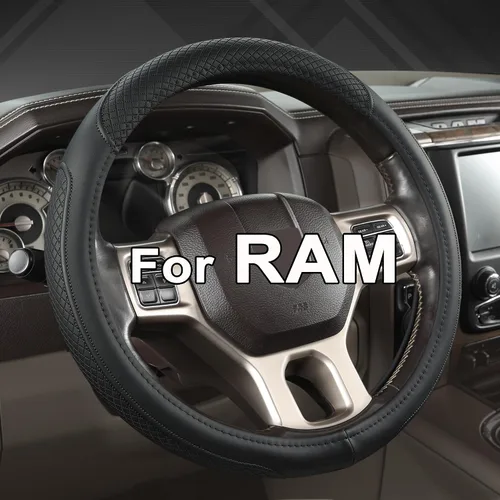 Miniatura 20 de West Llama Funda personalizada para volante de automóvil Dodge RAM 1500 2500 3500, 15.5-16 pulgadas