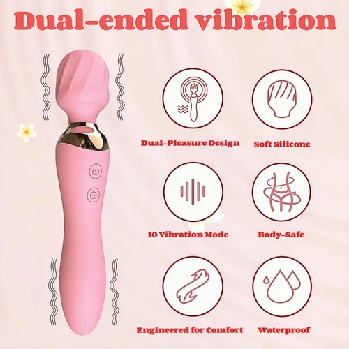 Miniatura 3 de Juguete para adultos para mujeres, seguro para el cuerpo e impermeable, recargable de 10 velocidades, vibración silenciosa para relajación de cuerpo