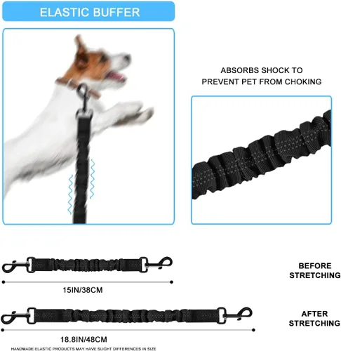 Miniatura 4 de Cinturón de seguridad para perro para canasta de bicicleta, cinturón de seguridad retráctil para perro, arnés elástico de seguridad para mascotas