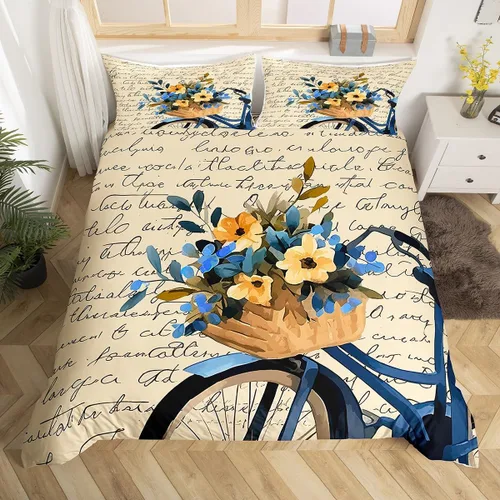 Miniatura 11 de jejeloiu Juego de ropa de cama de Pascua para niñas y niños, huevos de Pascua, juego de funda de edredón decorativa colorida para el día de Pascua