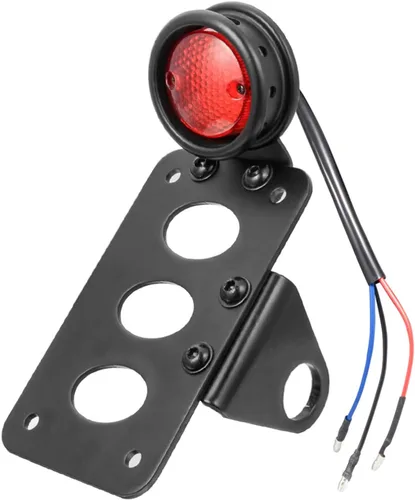 Miniatura 8 de Amazicha Luz de freno trasera LED para motocicleta de 3/4 pulgadas con soporte, IP67 impermeable para placa de matrícula de montaje lateral