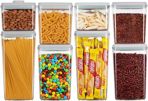 Miniatura 8 de Ankou Recipiente hermético de almacenamiento de alimentos con tapa y cuchara de 4.4 fl oz, 4 L/4.2 cuartos de galón sin BPA, contenedor de arroz