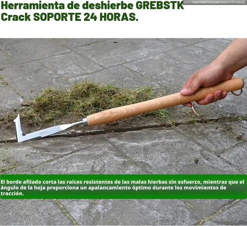 Miniatura 6 de GREBSTK - Herramienta de jardinería manual de acero inoxidable para grietas L-shaped blade, razor-sharp hardened, rust-resistant, comfortable