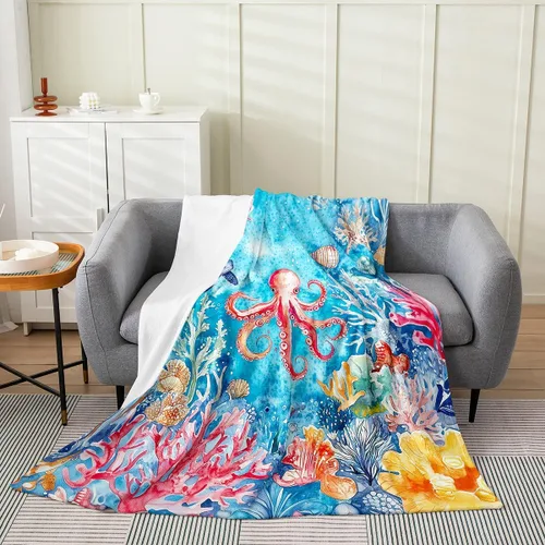 Miniatura 41 de Erosebridal Hammerhead Shark Flannel Blanket 40x50 Marine Life Fuzzy Plush Throw for Sofa Couch Hammerhead Shark Lover Gifts Ocean Sealife Fleece