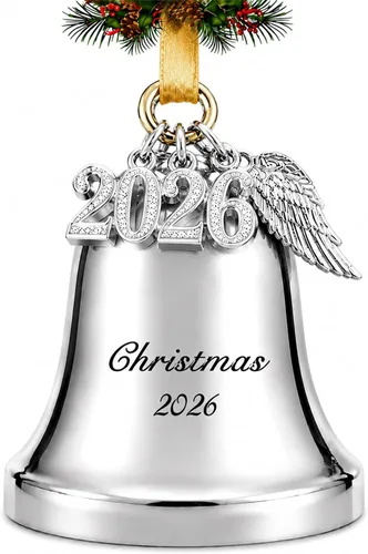 Miniatura 9 de FKOG 2025 Adorno de Campana de Navidad It's A Wonderful Life, Campana Plateada para Árbol de Navidad y Adorno de Campana de Trineo, Regalos