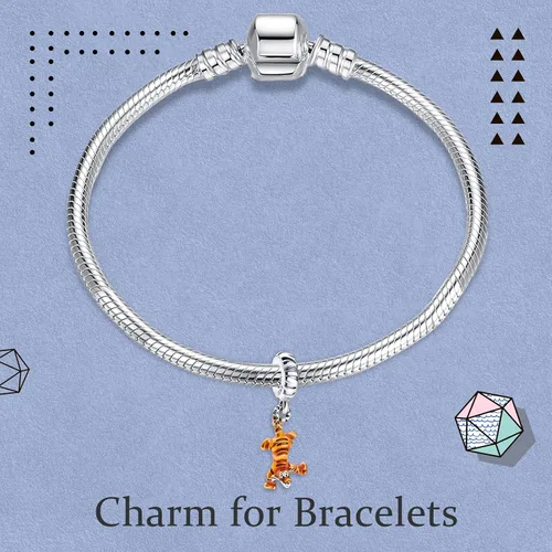 Miniatura 19 de Dijes de plata de ley 925 con diseño de oso dorado para mujer, pulseras y collares, regalos para familiares y amigos, 3 piezas/paquete