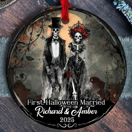 Miniatura 23 de Adorno personalizado de cerámica para parejas, adornos personalizados, regalo romántico de boda, regalo romántico para parejas, regalos de despedida