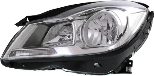Garage-Pro Faros delantero lado pasajero lado faro conjunto para Mercedes Benz C250 2012-2014, C300 halógeno con bombilla(s) sedán, reemplaza #