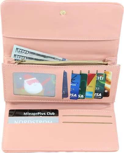 Miniatura 6 de Gino Milano Elegant Women's Leather Band Watch & Matching Tri-Fold Wallet Set - Stylish Gold Watch with Leather Clutch - Perfect Wallet Set for