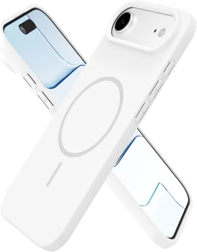 Miniatura 246 de oakxco Funda de silicona Mag Safe para iPhone 17 Pro Max, funda magnética delgada y fina compatible con carga inalámbrica MagSafe, bonita funda Negro