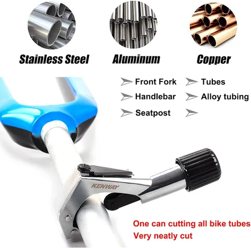 Miniatura 3 de Road Mountain Bike Fork Steerer Seat Post Handlebar Tube Cutter Tool, Bicycle Metal Pipe Cutter Tool with 5pcs Cutter Wheels for Size 1/4"-1-5/8