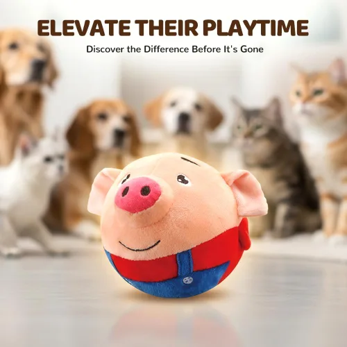 Miniatura 6 de Juguetes interactivos para perros, 2026 Nueva pelota chirriante activa y móvil con sonido parlante, juguete de felpa recargable y lavable (2 piezas)
